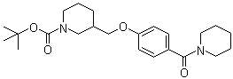 3-[[4-(1-Piperidinylcarbonyl)phenoxy]methyl]-1-piperidinecarboxylic acid tert-butyl ester molecular structure (CAS 1146080-55-8)