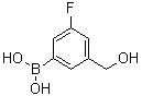 structure of CAS# 1146614-40-5, [3-Fluoro-5-(hydroxymethyl)phenyl]boronic acid
