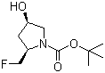 structure of CAS# 114676-97-0, (2R,4R)-N-Boc-2-(fluoromethyl)-4-hydroxypyrrolidine