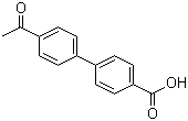 structure of CAS# 114691-92-8, 4'-Acetyl-[1,1'-biphenyl]-4-carboxylic acid