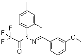 structure of CAS# 1146963-51-0, 2,2,2-Trifluoroacetic acid 1-(2,4-dimethylphenyl)-2-[(3-methoxyphenyl)methylene]hydrazide