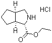 structure of CAS# 1147103-42-1, (1S,3aR,6aS)-八氢环戊烯并[c]吡咯-1-羧酸乙酯盐酸盐
