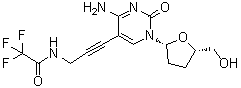 structure of CAS# 114748-58-2, 2',3'-二脱氧-5-[3-[(三氟乙酰基)氨基]-1-丙炔-1-基]胞苷