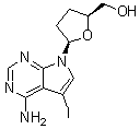 (2S,5R)-5-(4-Amino-5-iodo-7H-pyrrolo[2,3-d]pyrimidin-7-yl)tetrahydro-2-furanmethanol molecular structure (CAS 114748-70-8)