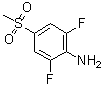 structure of CAS# 1147557-74-1, 2,6-二氟-4-(甲基磺酰基)苯胺