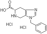 structure of CAS# 114788-05-5, (S)-4,5,6,7-Tetrahydro-3-phenylmethyl-3H-imidazo[4,5-c]pyridine-6-carboxylic acid dihydrochloride