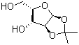 1,2-O-异亚丙基-alpha-L-呋喃木糖分子结构 (CAS 114861-22-2)