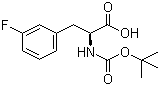 structure of CAS# 114873-01-7, Boc-L-3-氟苯丙氨酸
