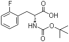 structure of CAS# 114873-10-8, Boc-2-fluoro-D-phenylalanine