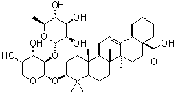 CAS # 114912-36-6, Ciwujianoside E, (3beta)-3-[[2-O-(6-Deoxy-alpha-L-mannopyranosyl)-alpha-L-arabinopyranosyl]oxy]-30-noroleana-12,20(29)-dien-28-oic acid, Guaianin A