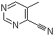 structure of CAS# 114969-63-0, 5-Methyl-4-pyrimidinecarbonitrile