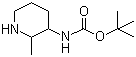 structure of CAS# 1150618-42-0, tert-Butyl 2-methylpiperidin-3-ylcarbamate