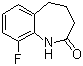 structure of CAS# 1151397-80-6, 9-Fluoro-1,3,4,5-tetrahydro-2H-1-benzazepin-2-one
