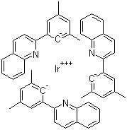 structure of CAS# 1152418-56-8, Tris(2-(3,5-dimethylphenyl)quinoline-C2,N')iridium(III)