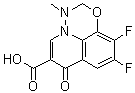 9,10-Difluoro-2,3-dihydro-3-methyl-7-oxo-7H-pyrido[3,2,1-ij][4,1,2]benzoxadiazine-6-carboxylic acid molecular structure (CAS 115551-41-2)