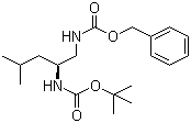 (S)-[2-(叔丁氧羰基)氨基-4-甲基戊基]氨基甲酸苄酯分子结构 (CAS 115654-39-2)