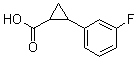 structure of CAS# 1157561-41-5, 2-(3-Fluorophenyl)cyclopropanecarboxylic acid