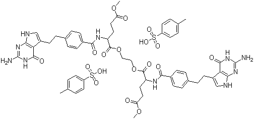 CAS # 1158917-06-6, N-[4-[2-(2-Amino-4,7-dihydro-4-oxo-3H-pyrrolo[2,3-d]pyrimidin-5-yl)ethyl]benzoyl]-L-glutamic acid 1,1'-(1,2-ethanediyl) 5,5'-dimethyl ester 4-methylbenzenesulfonate