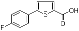 structure of CAS# 115933-30-7, 5-(4-Fluorophenyl)-2-thiophenecarboxylic acid