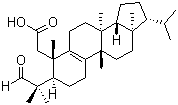 CAS 登录号：1159579-44-8, Alstonic acid A, (3alpha,4beta)-3-(1,1-二甲基-2-氧代乙基)-4,8,9,20-四甲基-19-去甲孕甾-5(10)-烯-4-乙酸