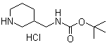 structure of CAS# 1159826-67-1, (哌啶-3-基甲基)氨基甲酸叔丁酯盐酸盐