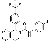 CAS 登录号：1159996-20-9, N-(4-氟苯基)-3,4-二氢-1-[4-(三氟甲基)苯基]-2(1H)-异喹啉甲酰胺