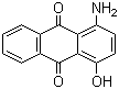 structure of CAS# 116-85-8, 1-Amino-4-hydroxyanthraquinone