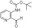 structure of CAS# 116026-99-4, (2-Formylpyridin-3-yl)carbamic acid tert-butyl ester