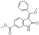 CAS # 1160293-22-0, 2,3-Dihydro-3-(methoxyphenylmethylene)-2-oxo-1H-indole-6-carboxylic acid methyl ester