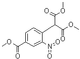 structure of CAS# 1160293-27-5, 2-[4-(Methoxycarbonyl)-2-nitrophenyl]propanedioic acid 1,3-dimethyl ester