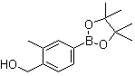 structure of CAS# 1160430-87-4, 4-(Hydroxymethyl)-3-methylphenylboronic acid pinacol ester