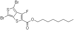 structure of CAS# 1160823-76-6, 4,6-Dibromo-3-fluorothieno[3,4-b]thiophene-2-carboxylic acid octyl ester
