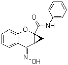 CAS 登录号：1161205-27-1, (1aS,7E,7aS)-7,7a-二氢-7-(羟基亚胺)-N-苯基-苯并[b]环丙烯并[e]吡喃-1a(1H)-甲酰胺