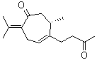 CAS # 116425-36-6, Curcumadione, (6S)-6-Methyl-2-(1-methylethylidene)-5-(3-oxobutyl)-4-cyclohepten-1-one