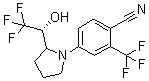 CAS 登录号：1165910-22-4, 4-[(2R)-2-[(1R)-2,2,2-三氟-1-羟基乙基]-1-吡咯烷基]-2-(三氟甲基)苯甲腈