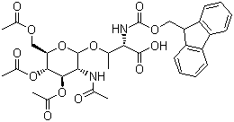 structure of CAS# 116783-35-8, Fmoc-Thr(galnac(Ac)3-alpha-D)-OH