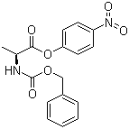 N-(苄氧羰基)-L-丙氨酸对硝基苯酯分子结构 (CAS 1168-87-2)