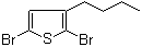 structure of CAS# 116971-10-9, 2,5-二溴-3-丁基噻吩