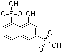 structure of CAS# 117-43-1, 8-Hydroxynaphthalene-1,6-disulfonic acid