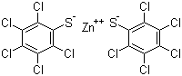 Zinc bis(pentachlorothiophenolate) molecular structure (CAS 117-97-5)