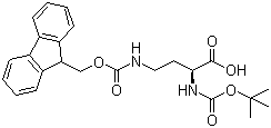N-Boc-N'-Fmoc-L-2,4-diaminobutyric acid molecular structure (CAS 117106-21-5)