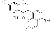structure of CAS# 117204-81-6, 砂生槐异黄酮 A