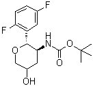 structure of CAS# 1172623-99-2, (2xi,5R)-1,5-Anhydro-3,4-dideoxy-5-C-(2,5-difluorophenyl)-4-[[(1,1-dimethylethoxy)carbonyl]amino]-D-glycero-pentitol