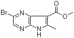 CAS # 1172943-37-1, 2-Bromo-6-methyl-5H-pyrrolo[2,3-b]pyrazine-7-carboxylic acid methyl ester