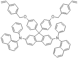 9,9-Bis[4-[(4-ethenylphenyl)methoxy]phenyl]-N2,N7-di-1-naphthalenyl-N2,N7-diphenyl-9H-fluorene-2,7-diamine molecular structure (CAS 1173170-48-3)