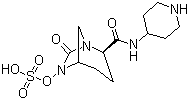 structure of CAS# 1174018-99-5, Sulfuric acid mono[(1R,2S,5R)-7-oxo-2-[(4-piperidinylamino)carbonyl]-1,6-diazabicyclo[3.2.1]oct-6-yl] ester