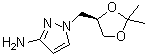1-[[(4R)-2,2-Dimethyl-1,3-dioxolan-4-yl]methyl]-1H-pyrazol-3-amine molecular structure (CAS 1174231-07-2)