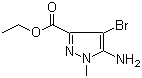 structure of CAS# 1174305-82-8, 5-Amino-4-bromo-1-methyl-1H-pyrazole-3-carboxylic acid ethyl ester
