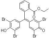 structure of CAS# 1176-74-5, alpha-(3,5-二溴-4-羟基苯基)-alpha-(3,5-二溴-4-氧代-2,5-环己二烯-1-亚基)-邻甲苯甲酸乙酯