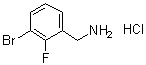 structure of CAS# 1177559-63-5, 3-Bromo-2-fluorobenzylamine hydrochloride